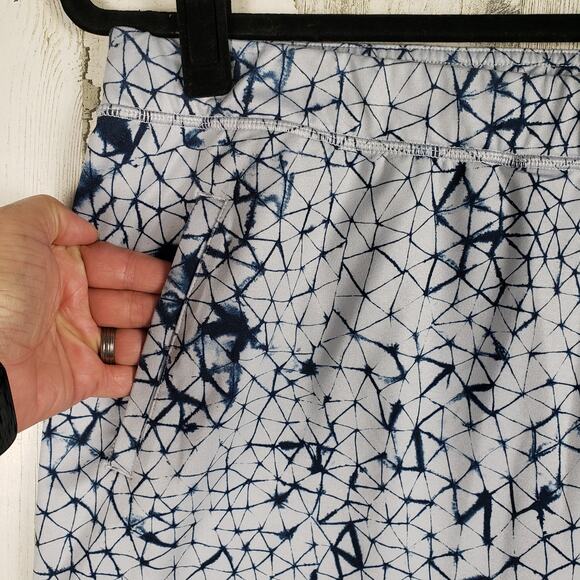 Lululemon Athletica Star Crushed Silver Fox Deep Navy Retreat Yogi Crop Pants 8 - Picture 2 of 15
